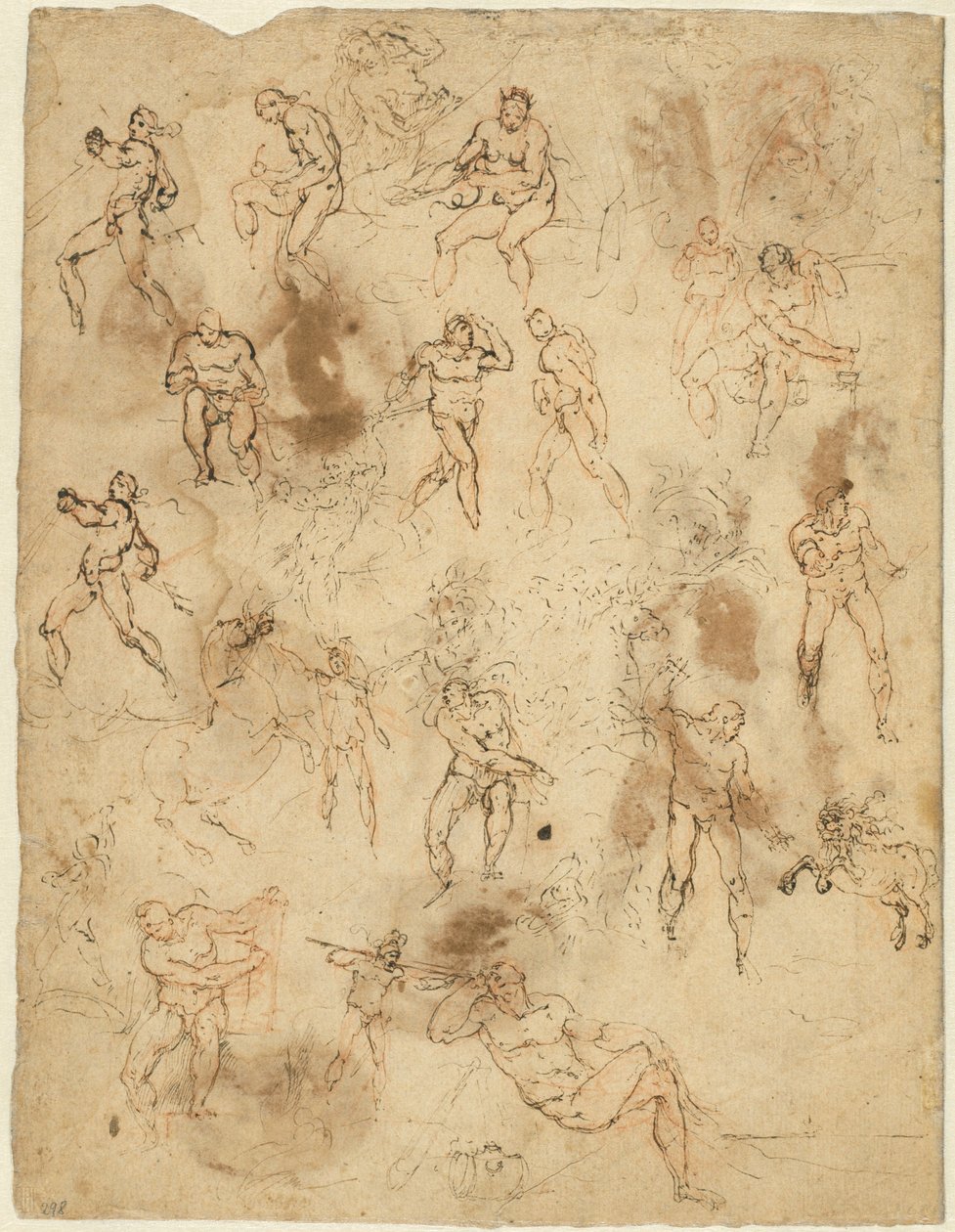 Estudios de Figuras de Ambrogio Figino