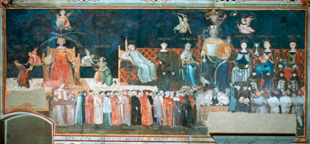Alegoría del Buen Gobierno, 1338-1340 de Ambrogio Lorenzetti