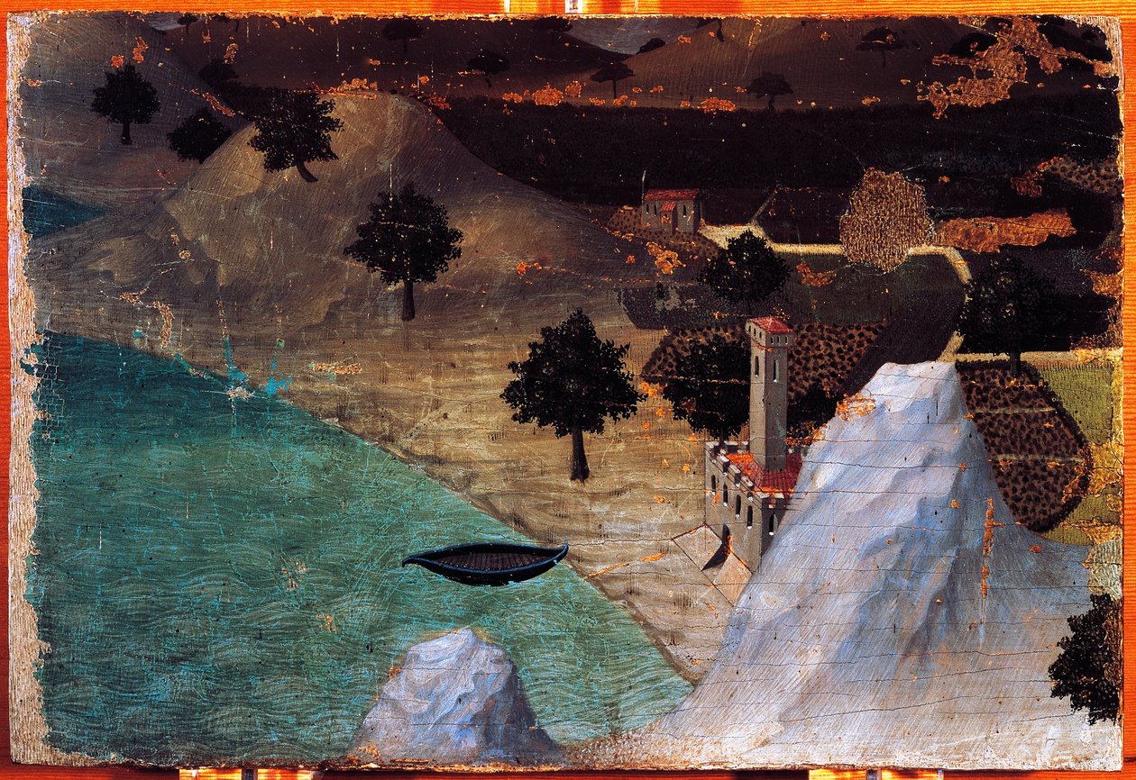 Castillo junto al lago de Ambrogio Lorenzetti