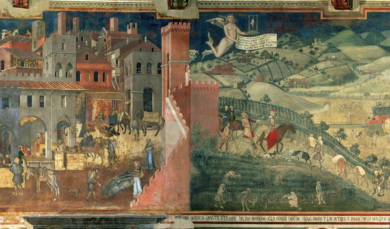 Efectos del buen gobierno, c.1338 de Ambrogio Lorenzetti