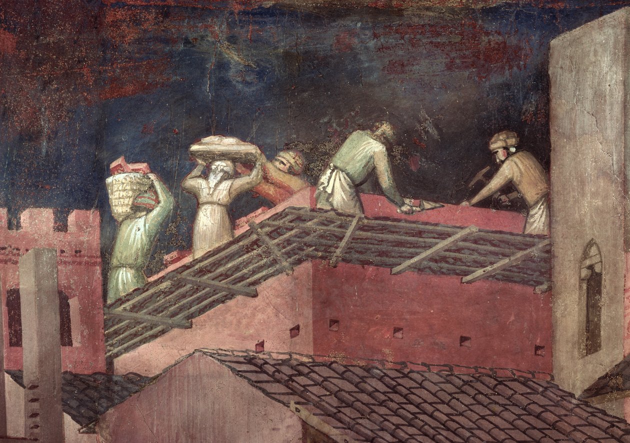 Efectos del Buen Gobierno en la Ciudad, (detalle) de Ambrogio Lorenzetti