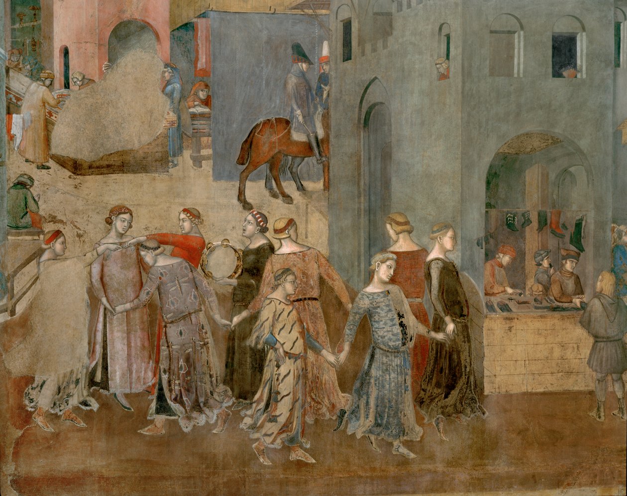 Las bendiciones del buen gobierno (fresco) de Ambrogio Lorenzetti