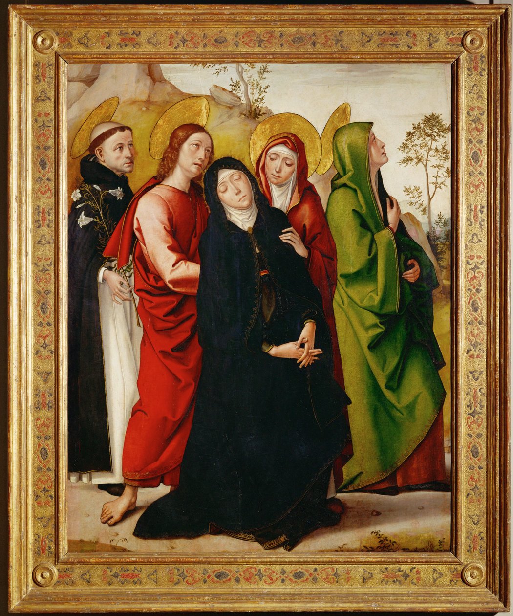 Santa María bajo la cruz ... de Ambrogio da Fossano (c.1460 1523)