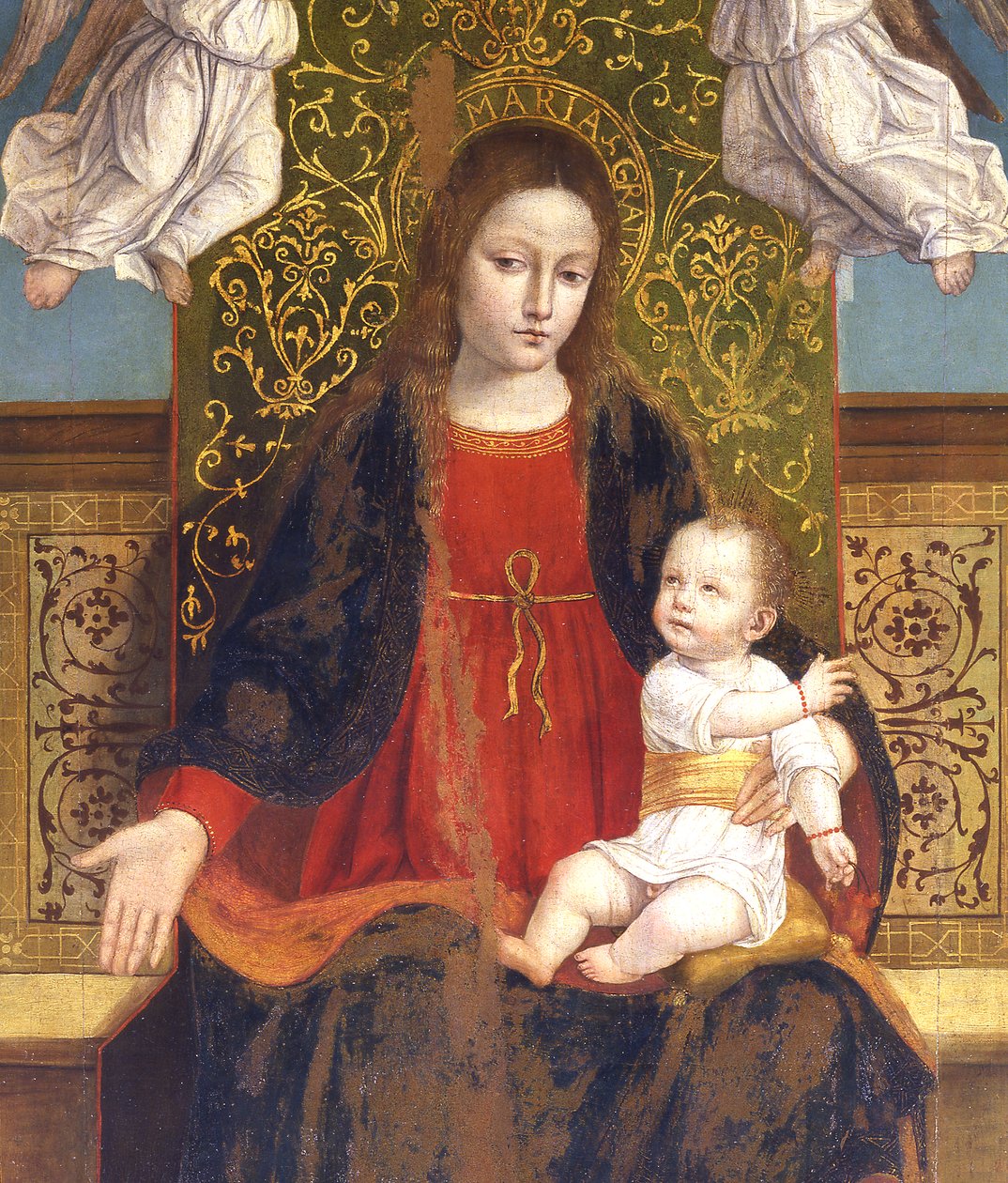 Madonna y Niño (detalle) de Ambrogio da Fossano