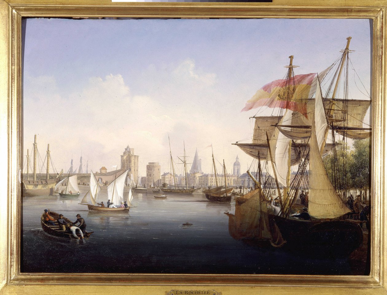 El puerto de La Rochelle por Louis Garneray, c. 1820 de Ambroise Louis Garneray