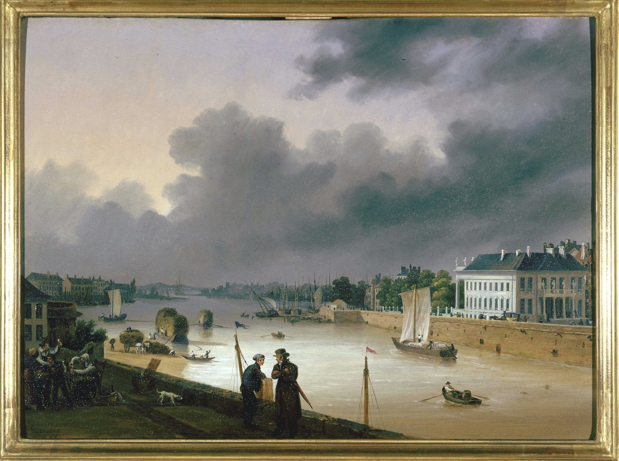 El puerto de Nantes por Louis Garneray, circa 1820 de Ambroise Louis Garneray