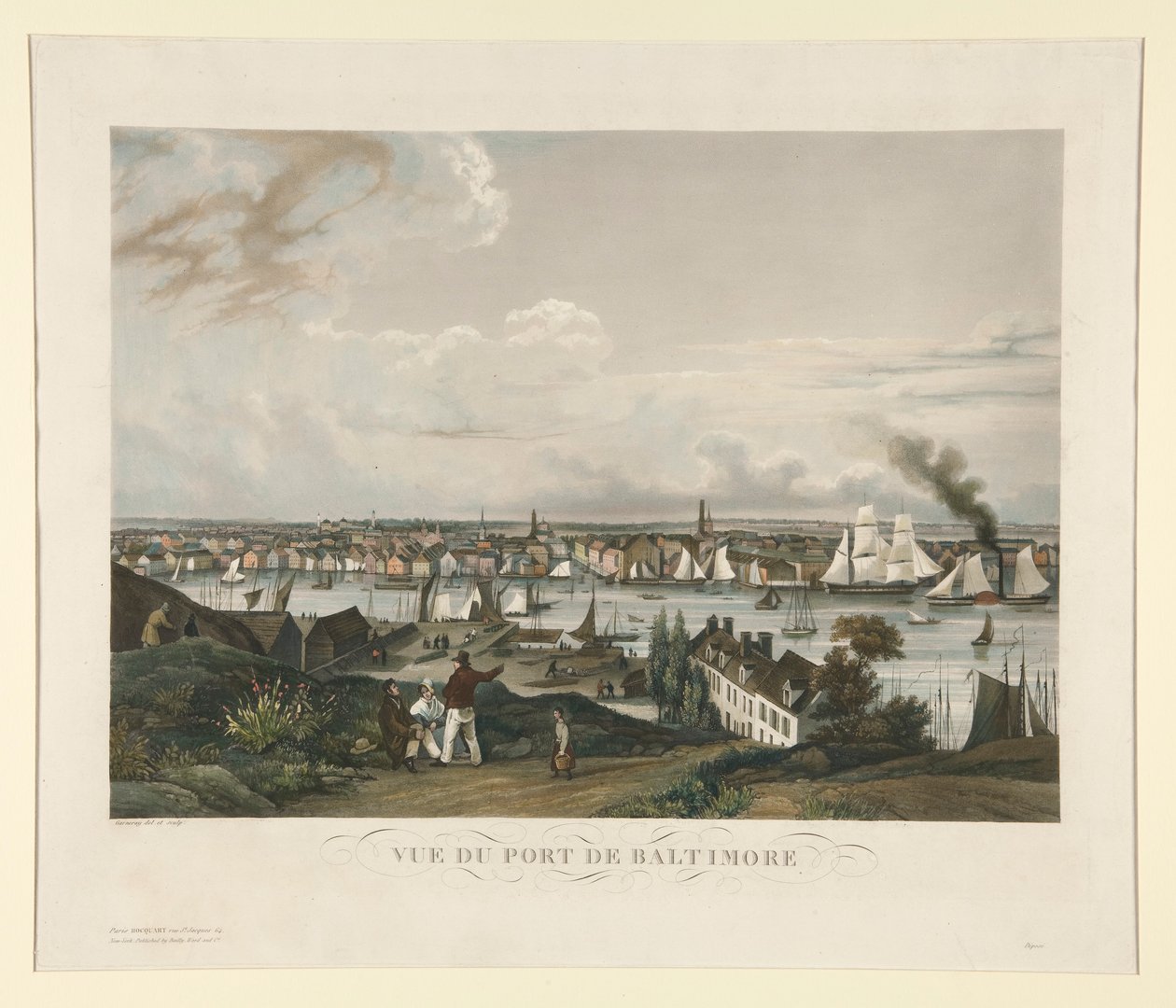 Vista del Puerto de Baltimore de Ambroise Louis Garneray