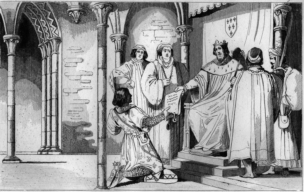 En 1327, Carlos IV el Hermoso (1294-1328) erige la señoría de Borbón en favor del nieto de Robert de Clermont y nieto de San Luis, Luis I de Ambroise Tardieu