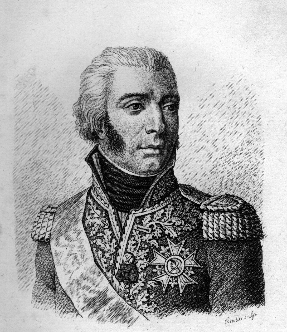 Jean-Baptiste Bessières Duque de Istria Mariscal de Francia (1768-1813) - en "Portraits des généraux français en suite les victoires et conquêtes des Français". Grabado por Ambroise Tardieu en 1818. Colección Stella. de Ambroise Tardieu