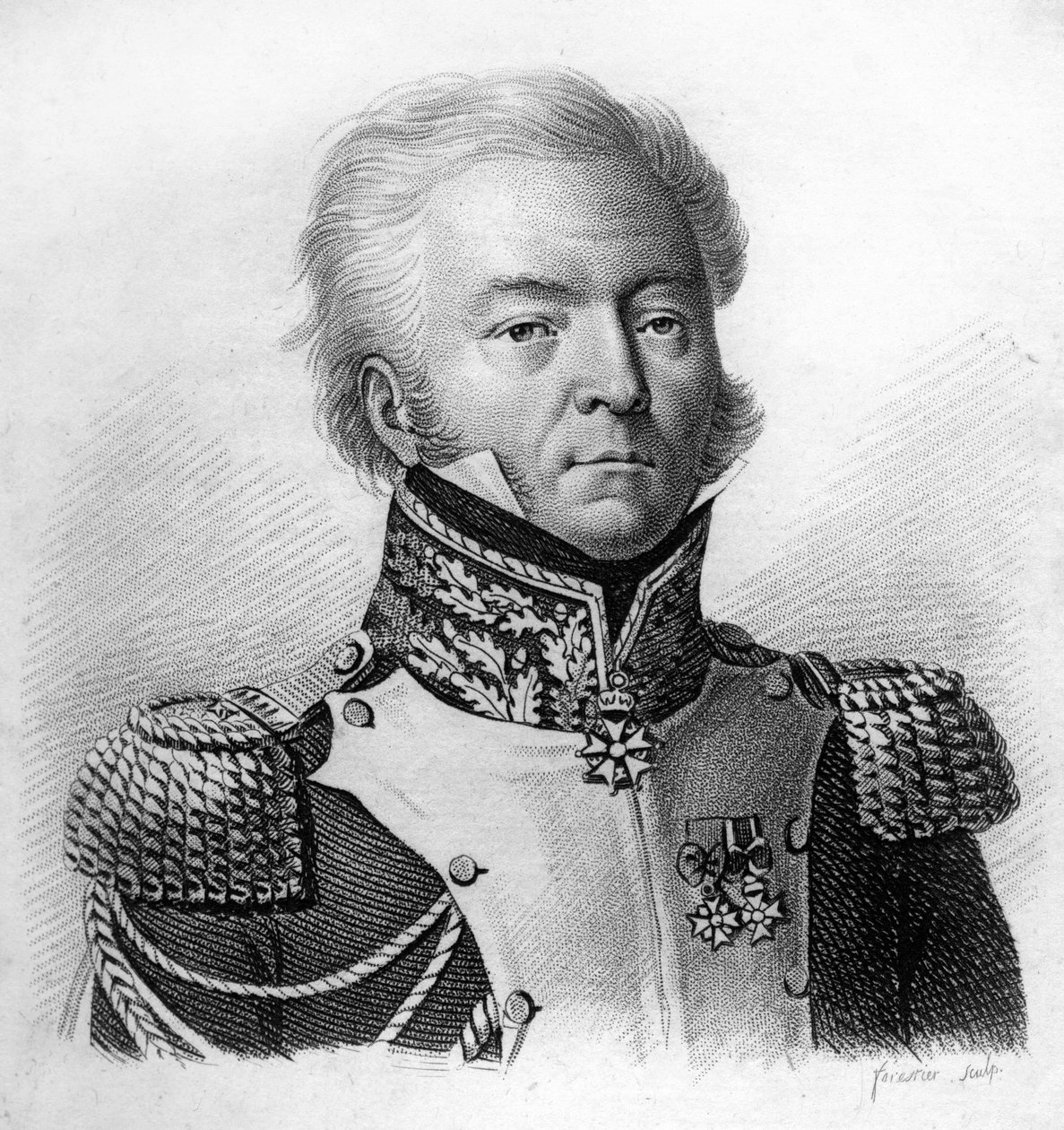 Louis Lepic General de División (1765-1847) - en "Portraits des généraux français en suite les victoires et conquêtes des Français". Grabado por Ambroise Tardieu en 1818. Colección Stella. de Ambroise Tardieu
