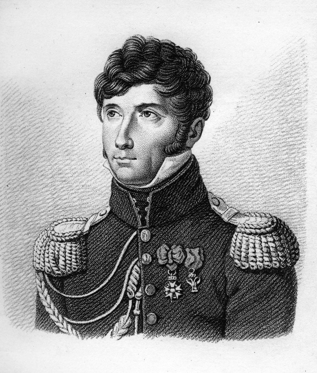 Louis Michel Letort (Le Tort) (1773-1815) en General de Brigada - en "Portraits des généraux français en suite les victoires et conquêtes des Français". Grabado por Ambroise Tardieu en 1818. Colección Stella. de Ambroise Tardieu
