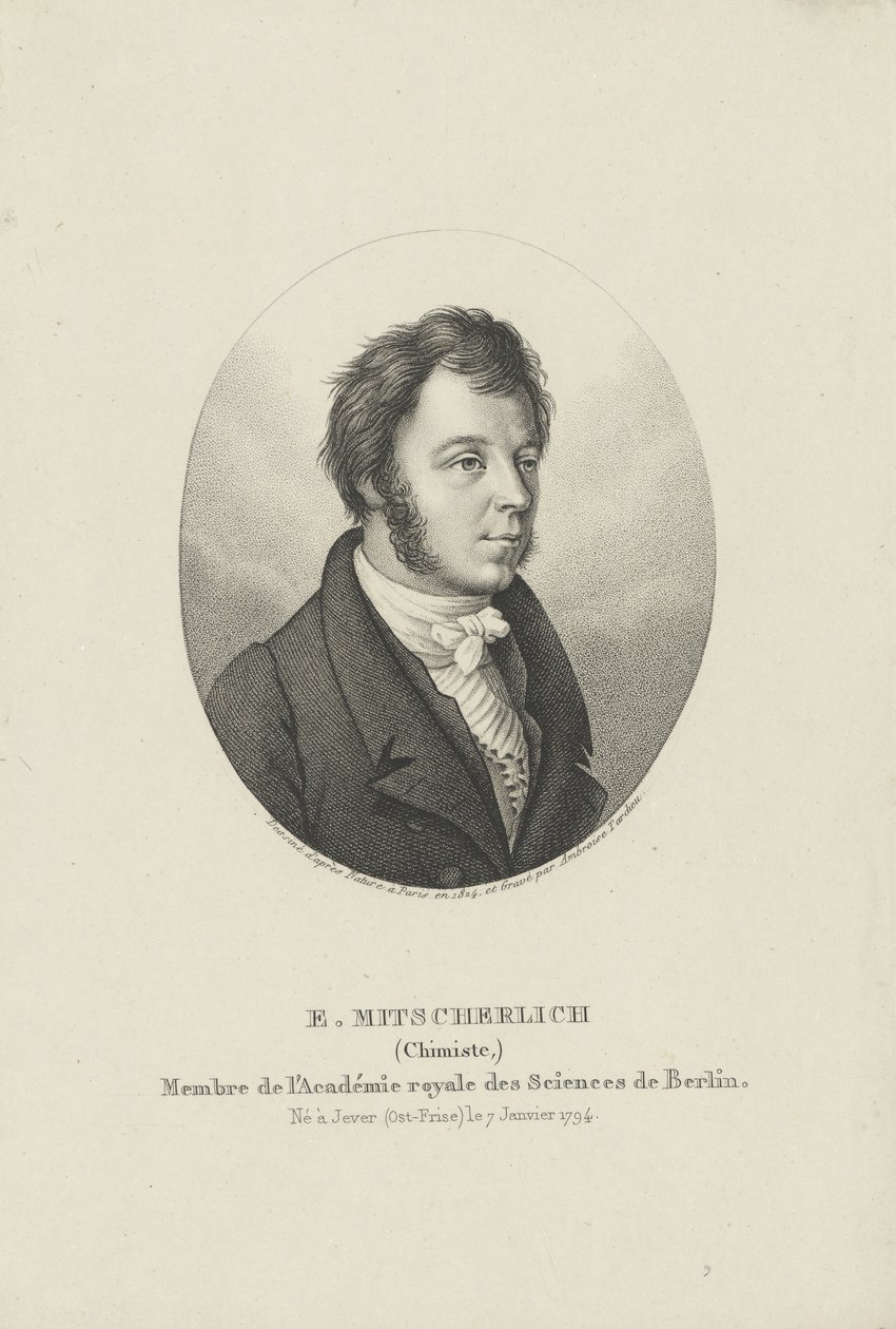 Retrato de Eilhard Mitscherlich 1794-1863, c. 1830-1840 de Ambroise Tardieu