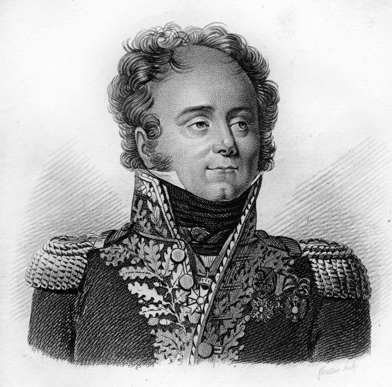 Sigismond, Frédéric BERCKHEIM - en "Retratos de los generales franceses que siguieron a las victorias y conquistas de los franceses". Grabado por Ambroise Tardieu en 1818. Colección Stella. de Ambroise Tardieu