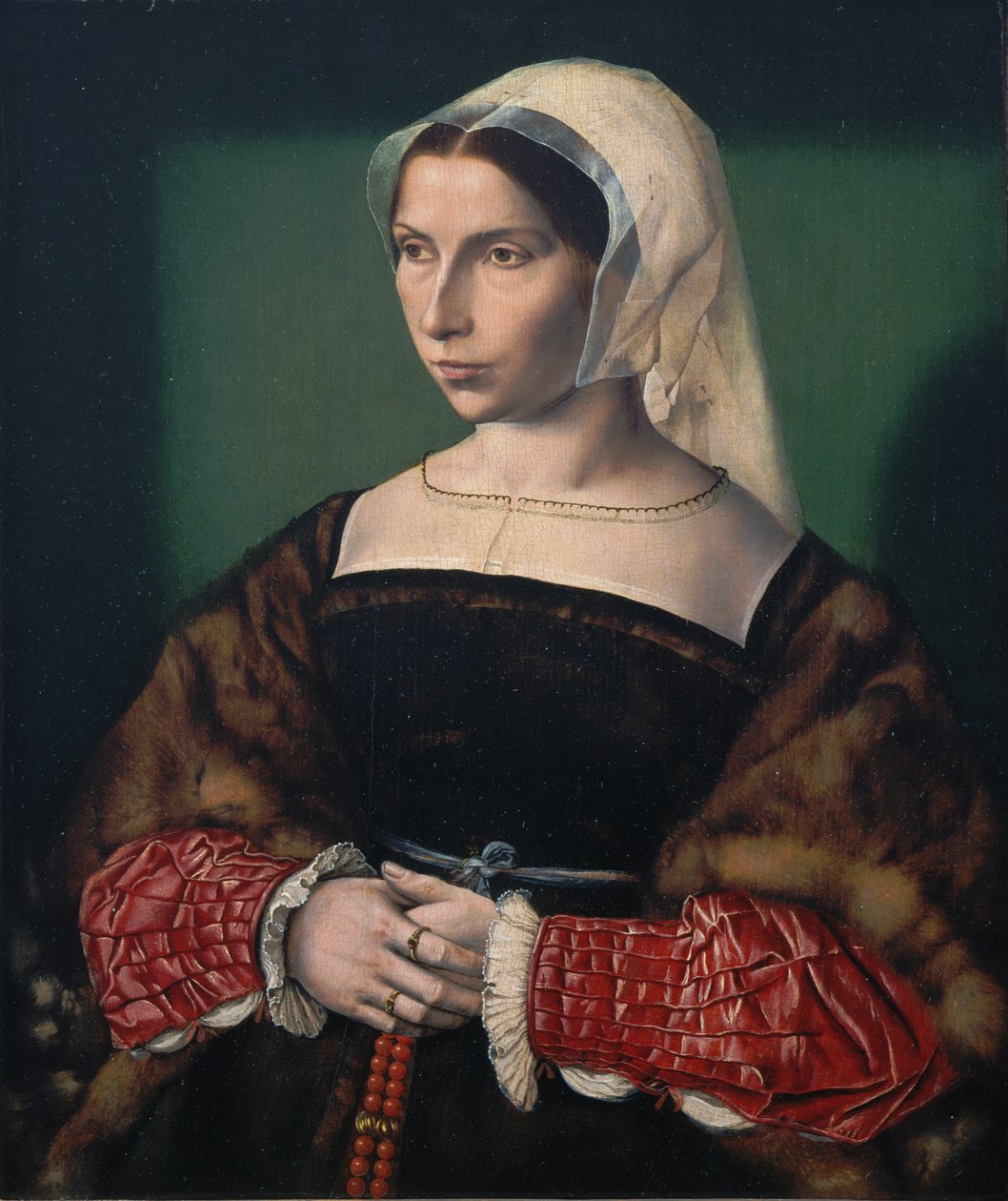 Retrato de Anne Stafford, c.1535 (óleo sobre tabla) de Ambrosius Benson