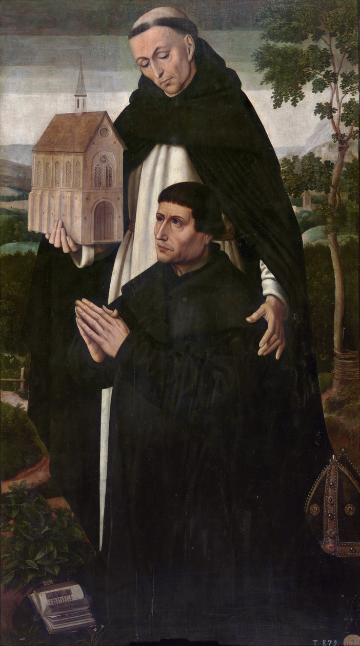 Santo Tomás de Aquino y un donante de Ambrosius Benson