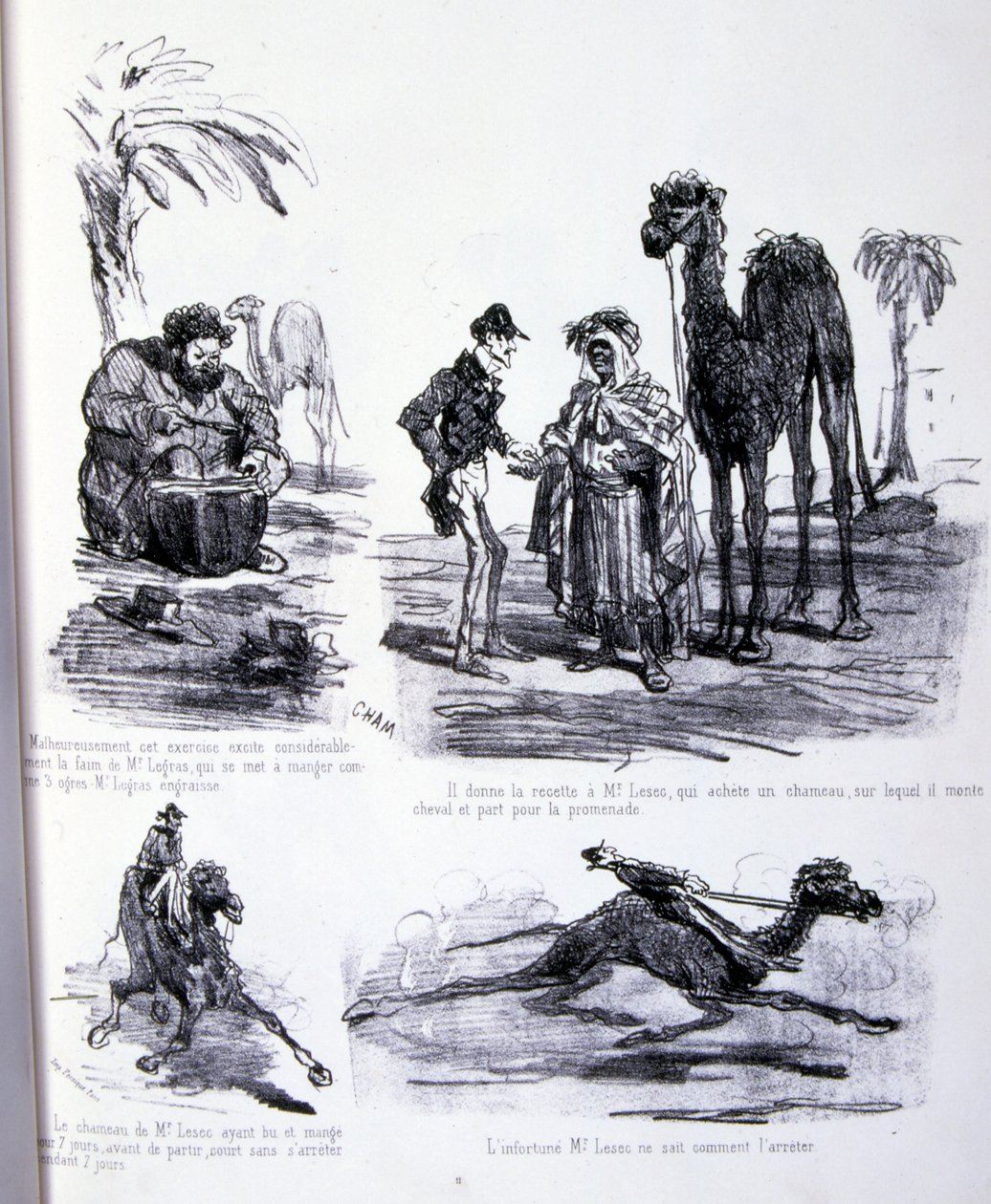 Ilustración para El arte de engordar y adelgazar de Amédée de Noé