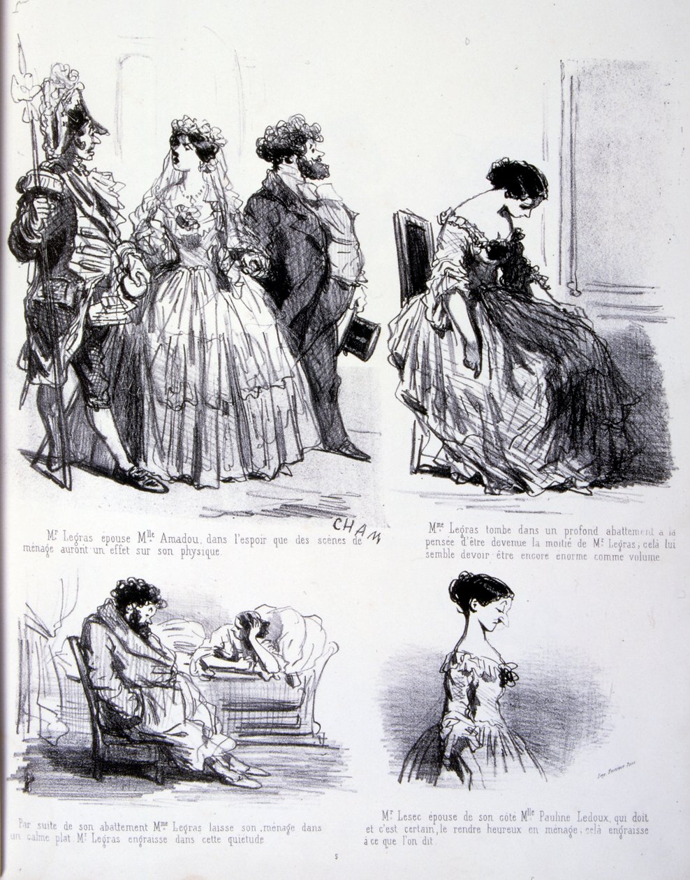 Ilustración para El arte de engordar y adelgazar de Amédée de Noé