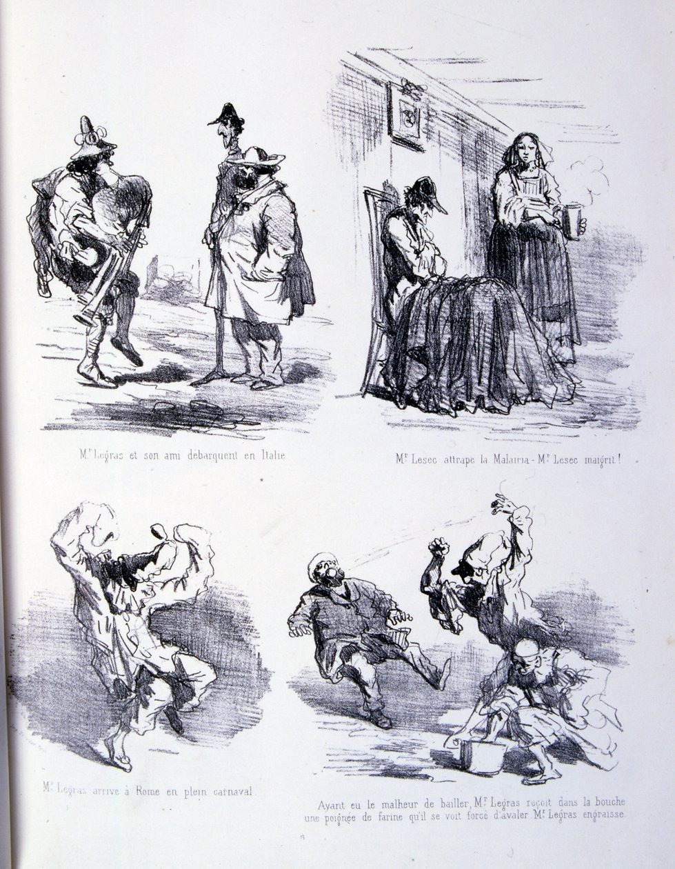 Ilustración para El arte de engordar y adelgazar de Amédée de Noé
