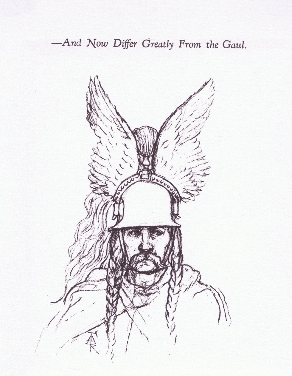 Un jefe galo, ilustración de El Soldado Romano, 1928 de Amedee Forestier