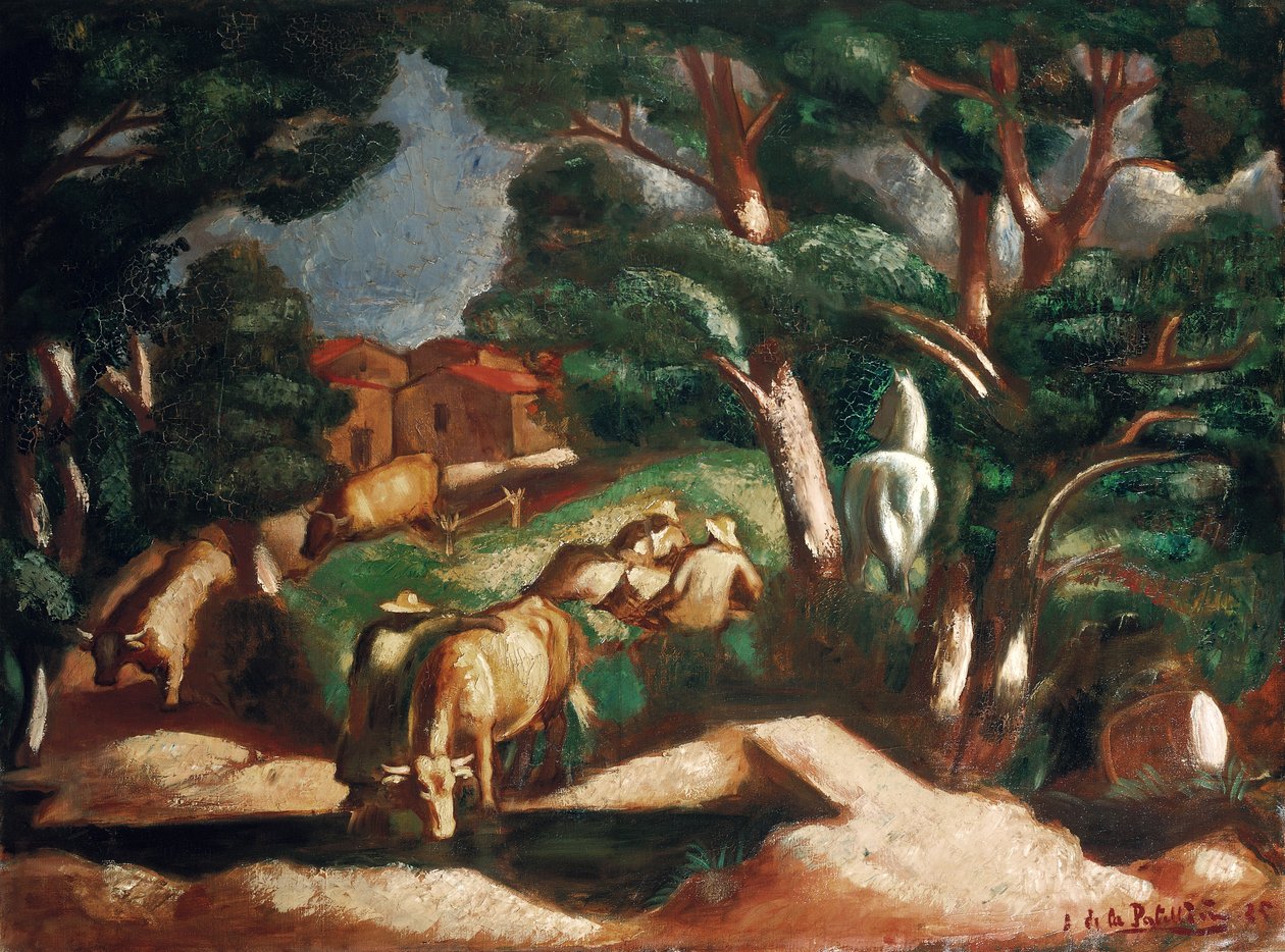El descanso en el campo, 1925 de Amedee de La Patelliere