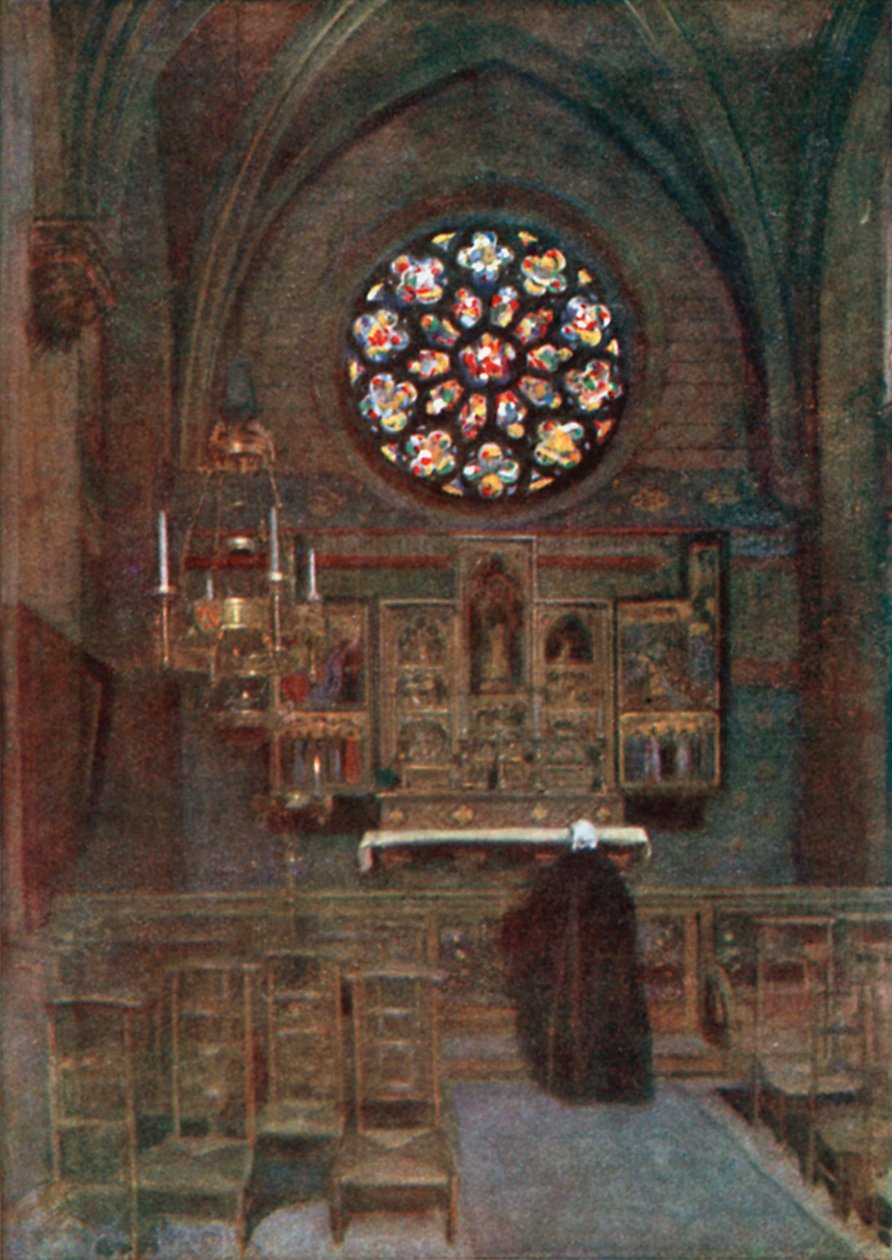 Capilla de la Catedral de San José, Amberes (litografía en color) de Amedee (after) Forestier