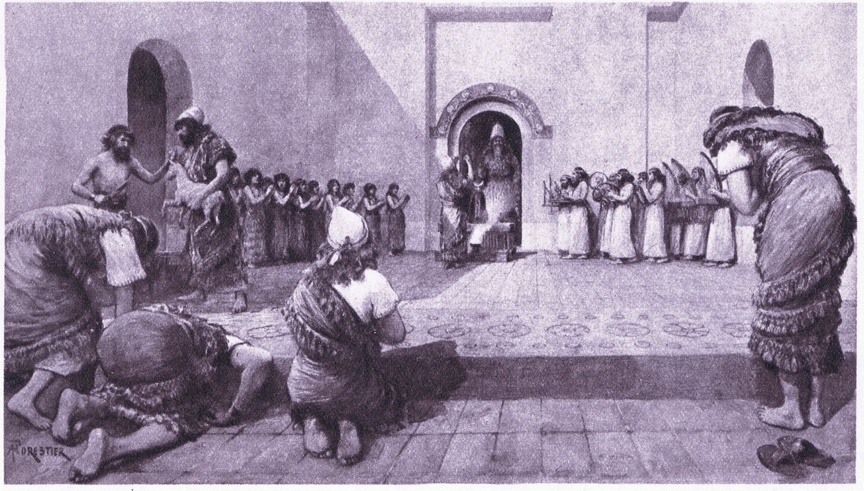 Ante el santuario del dios Luna en Ur, 1925 de Amedee Forestier