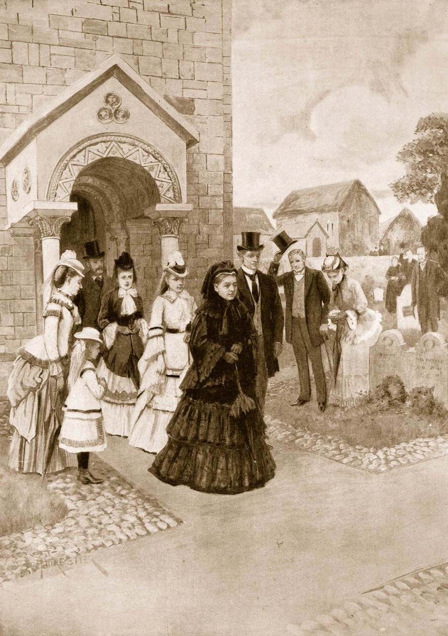 La vida de la Reina Victoria en Osborne: Su Majestad en la Iglesia de Whippingham, de 