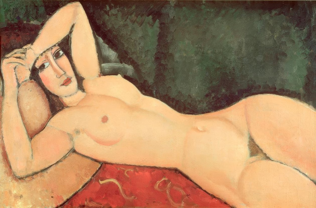 Desnudo acostado, un brazo doblado sobre la frente de Amedeo Modigliani