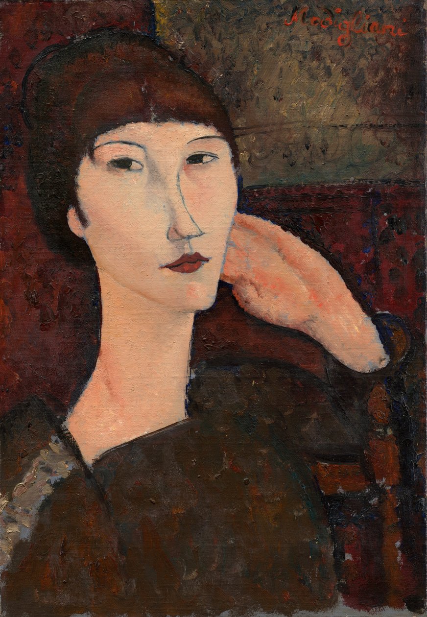 Adrienne (Mujer con Flequillo) de Amedeo Modigliani