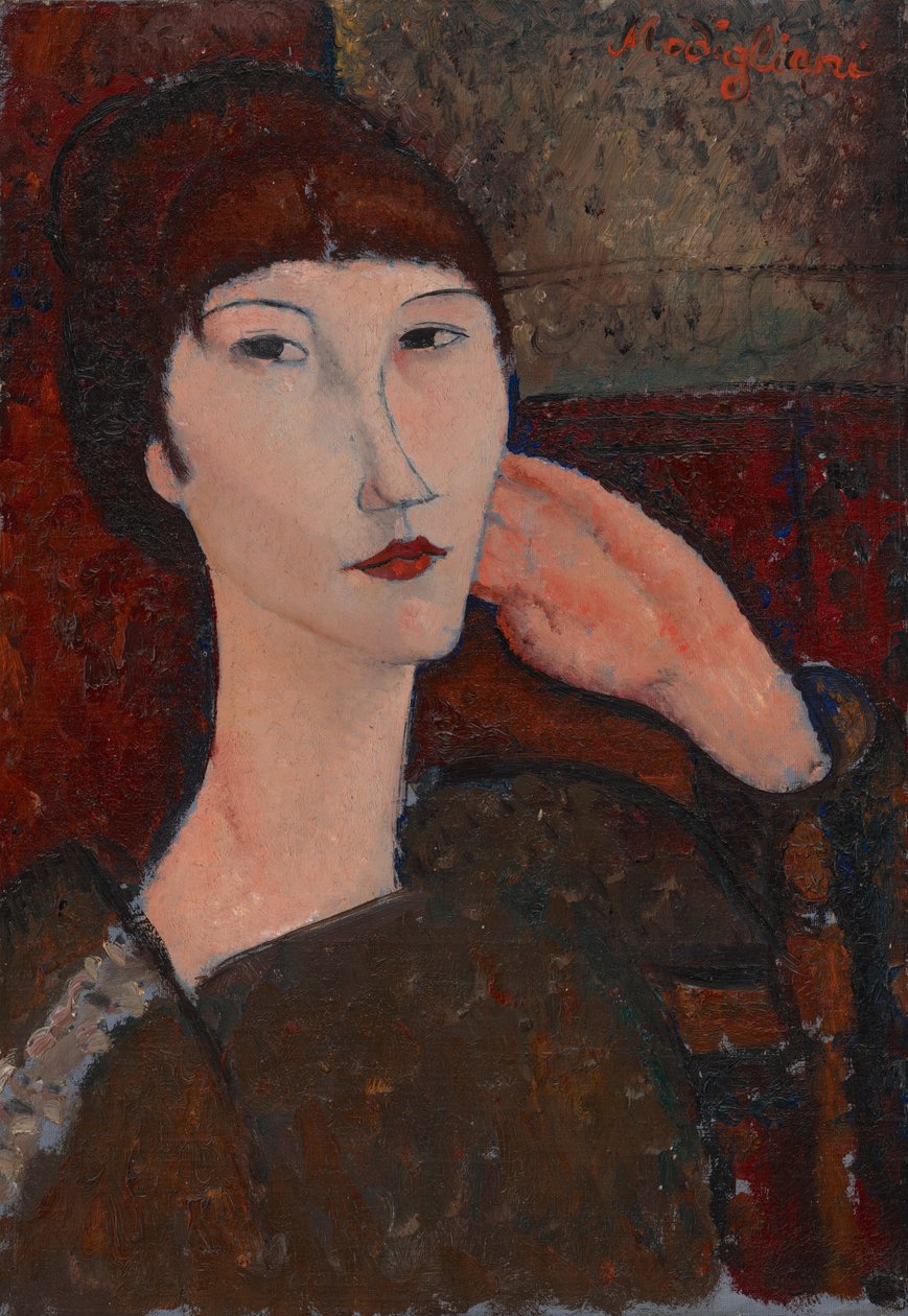 Adrienne (mujer con flequillo) de Amedeo Modigliani