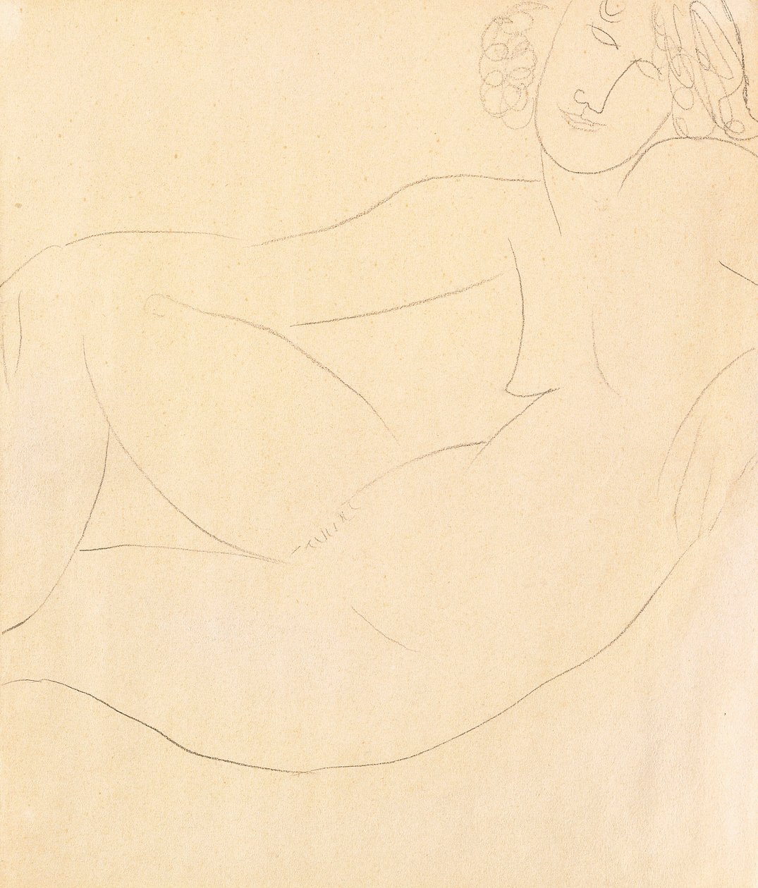 Mujer desnuda apoyada, 1918 de Amedeo Modigliani