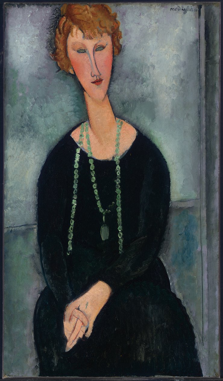 Mujer con collar verde (Madame Menier) de Amedeo Modigliani
