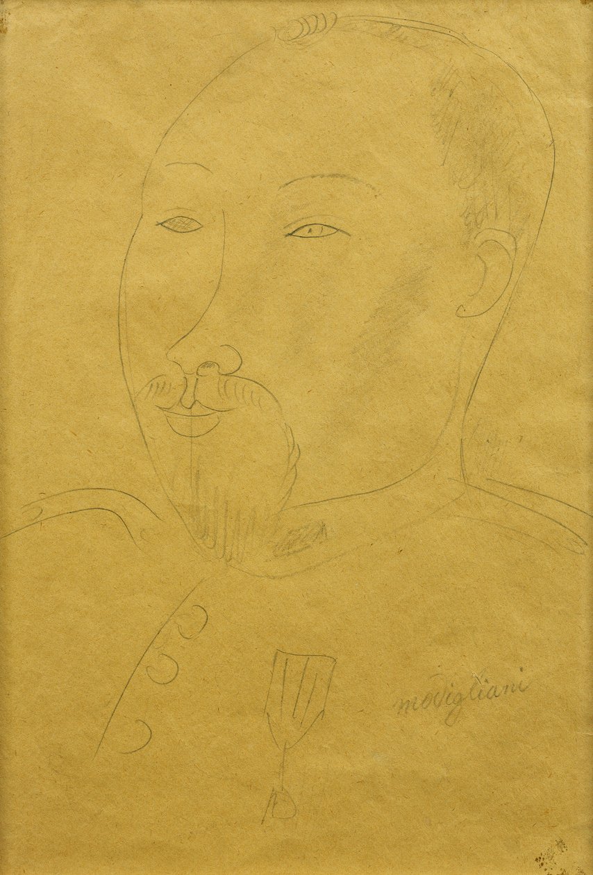 Guillaume Apollinaire como soldado de Amedeo Modigliani