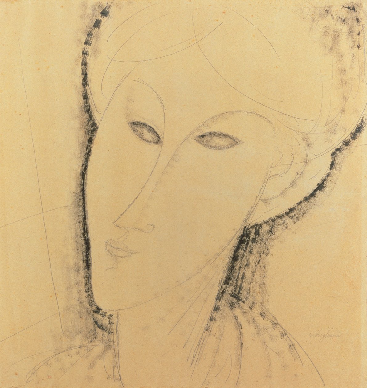 Cabeza de una mujer de Amedeo Modigliani
