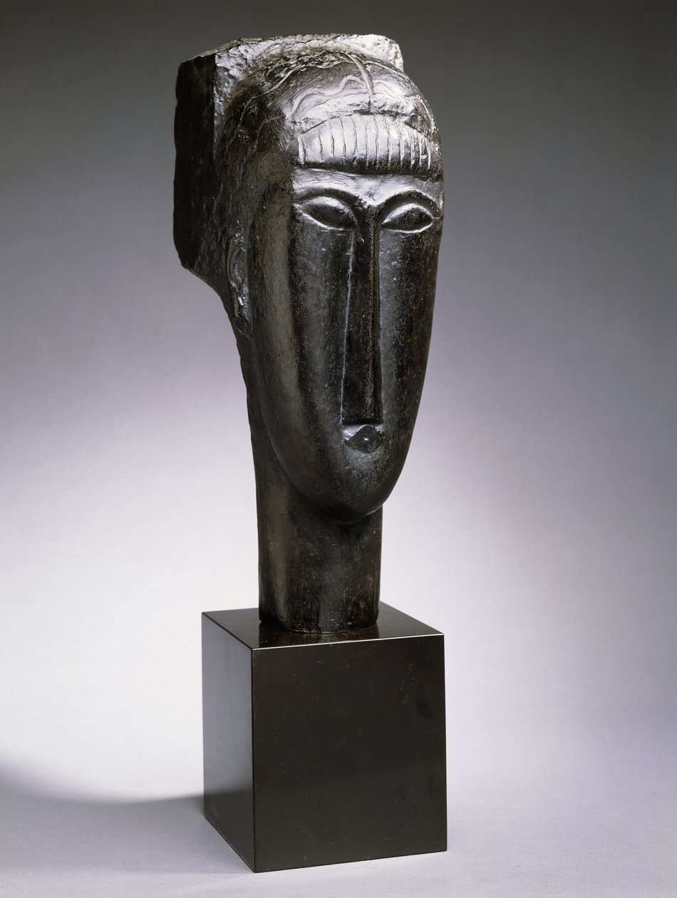 Cabeza de una mujer con flequillo, 1912 de Amedeo Modigliani