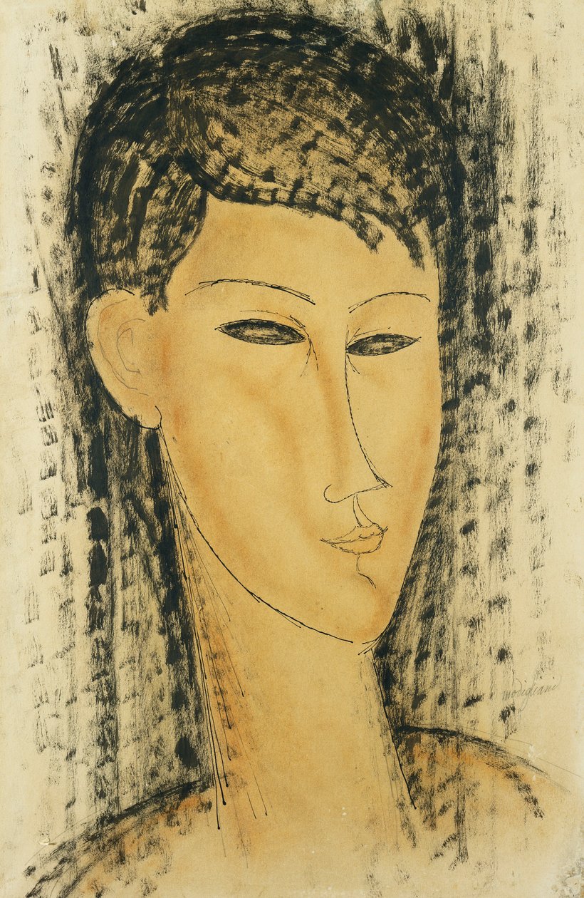 Cabeza de una joven de Amedeo Modigliani