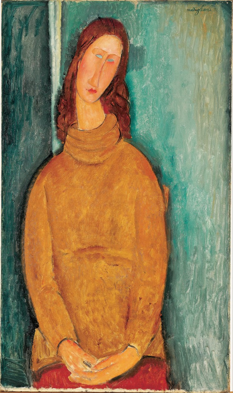 Jeanne Hébuterne con un jersey amarillo de Amedeo Modigliani