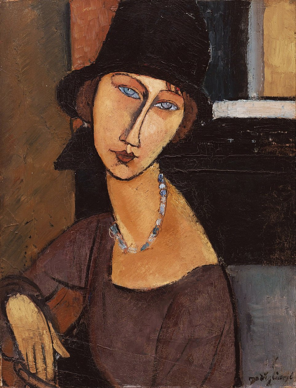 Jeanne Hébuterne con sombrero, 1917 de Amedeo Modigliani