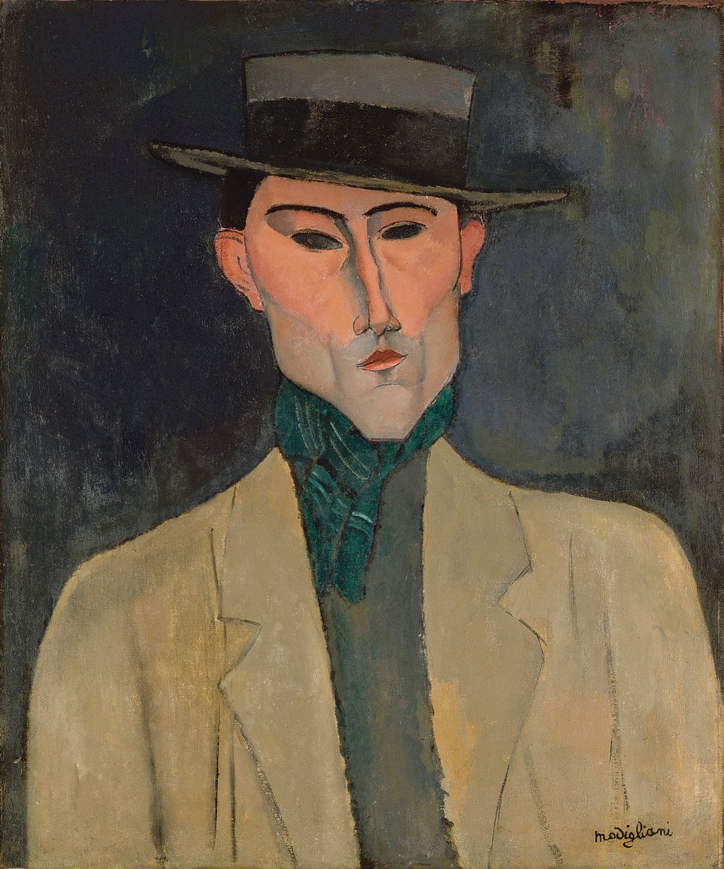 Hombre con sombrero de Amedeo Modigliani