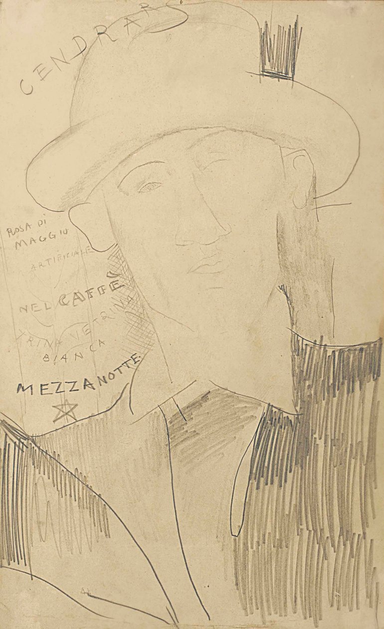 Retrato de Blaise Cendrars, c.1916-18 de Amedeo Modigliani