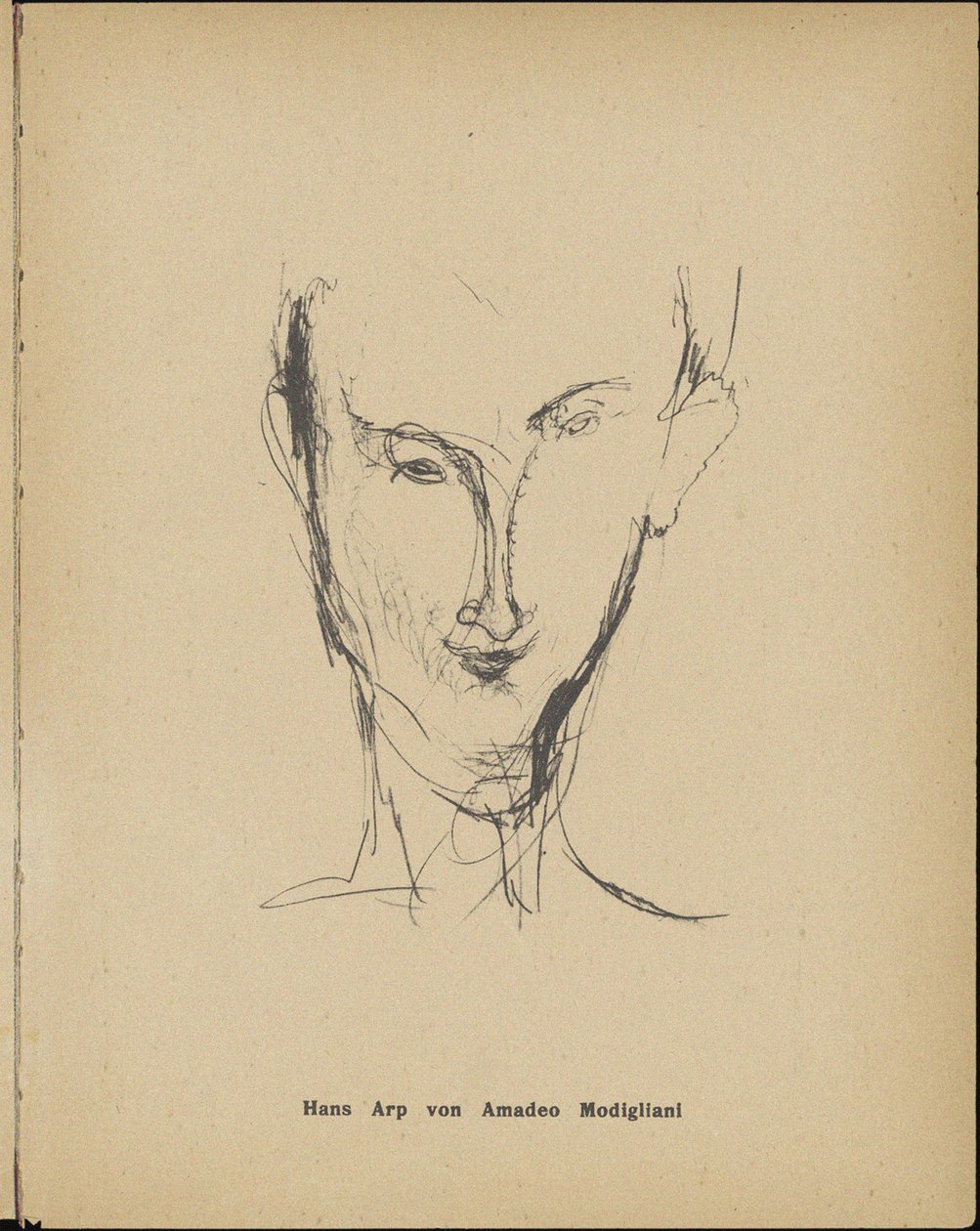 Retrato de Hans Arp 1886-1966, 1916 de Amedeo Modigliani