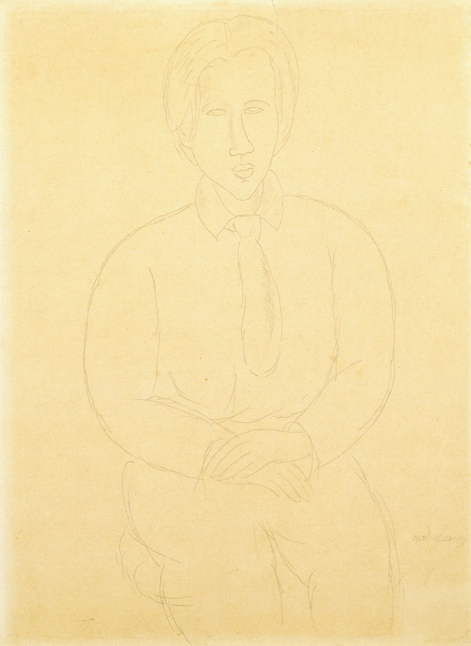 Retrato de Soutine Sentado, 1917 de Amedeo Modigliani