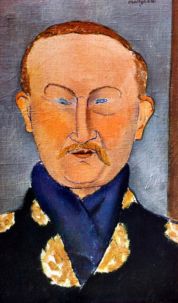 Retrato del pintor Léon Bakst, 1917 de Amedeo Modigliani