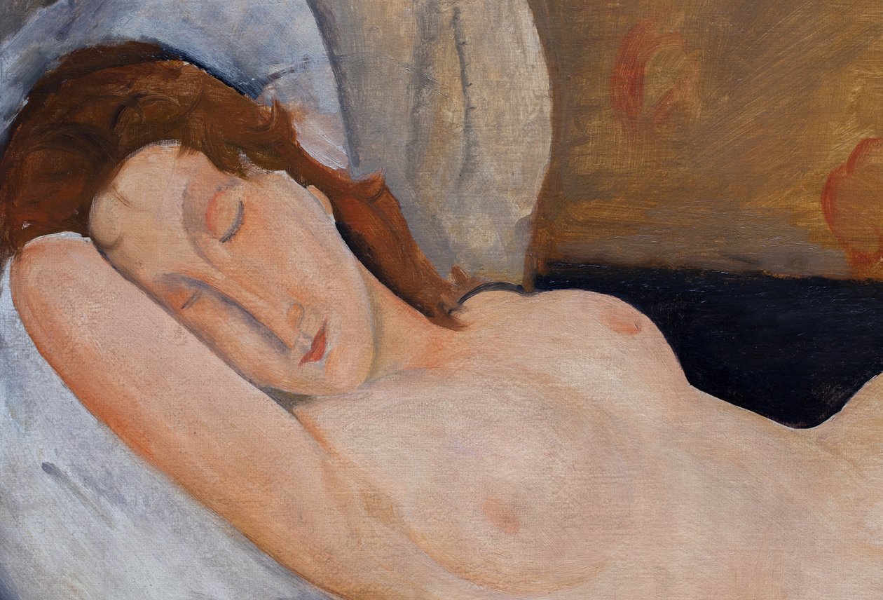 Desnudo recostado, brazo derecho doblado bajo el brazo de Amedeo Modigliani