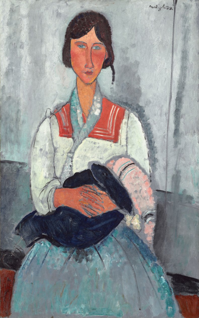 Mujer Roma con bebé de Amedeo Modigliani