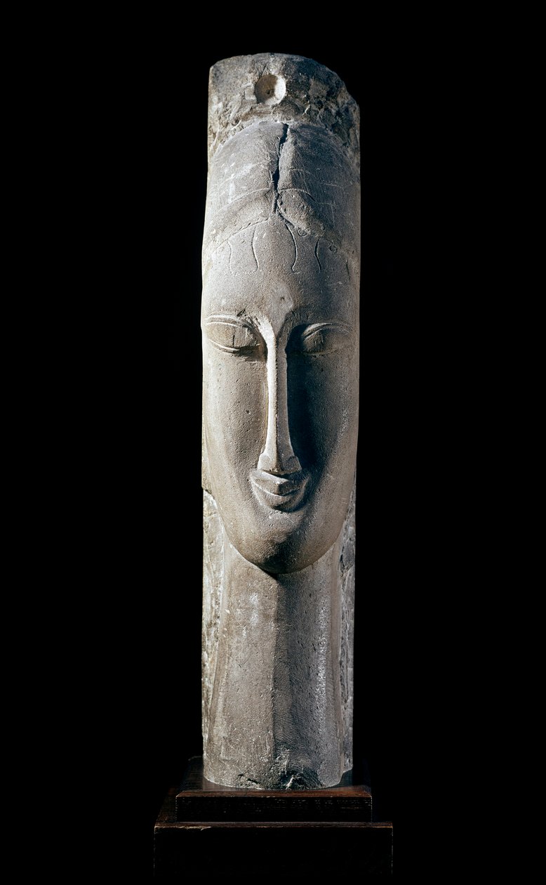 Testa di donna. Cabeza de mujer. Escultura de Amedeo Modigliani (1884-1920) de Amedeo Modigliani