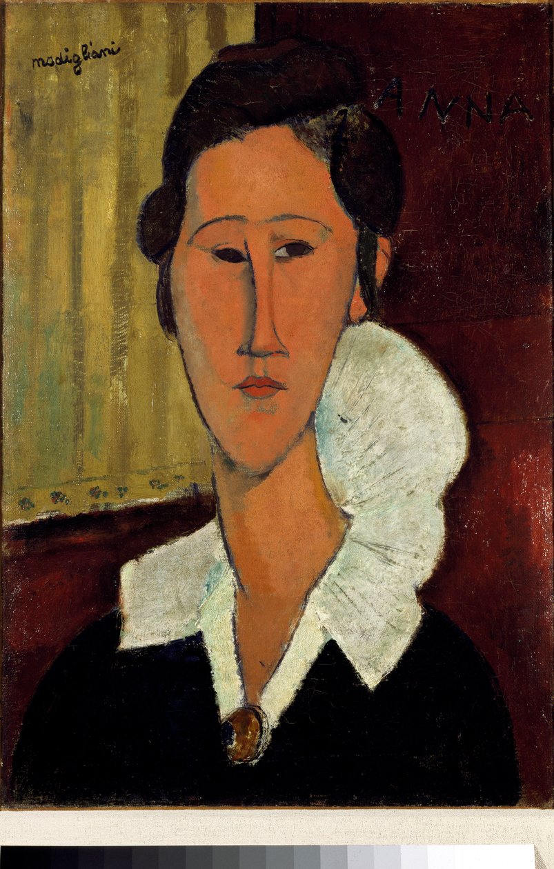 Mujer con el collar o retrato de Anna Zborowska de Amedeo Modigliani