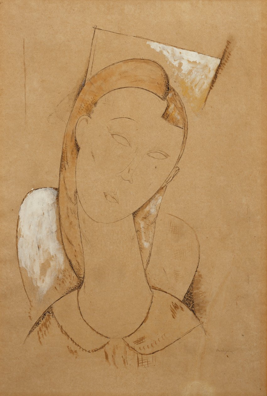 Joven mujer; Giovane Donna, c. 1917-1918 de Amedeo Modigliani