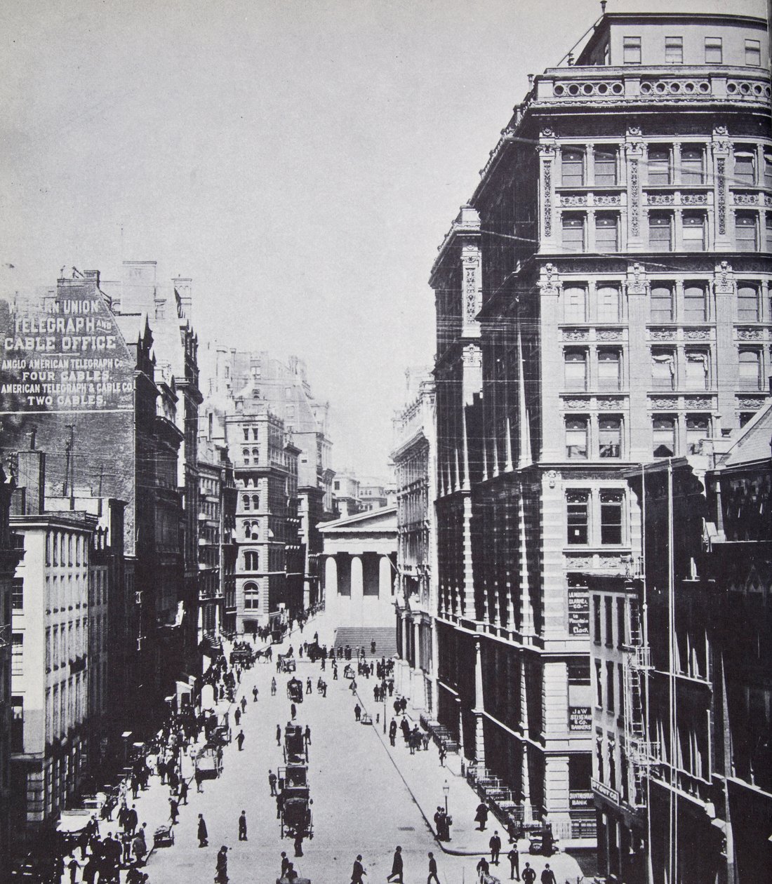 Calle Broad, mirando hacia Wall Street, Nueva York, 1893 de American Photographer