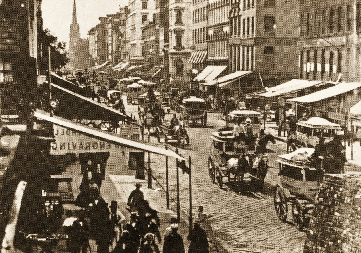 Broadway en la Calle Duane, Ciudad de Nueva York, 1870 de American Photographer